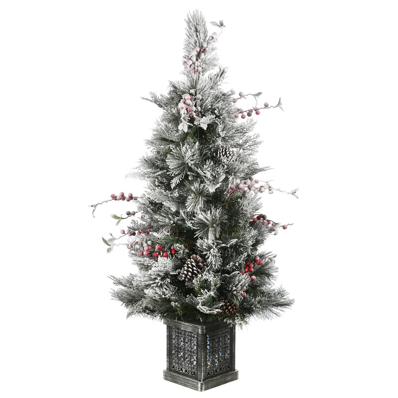 The Holiday Aisle® 4' Green Spruce Artificial Christmas Tree with 100